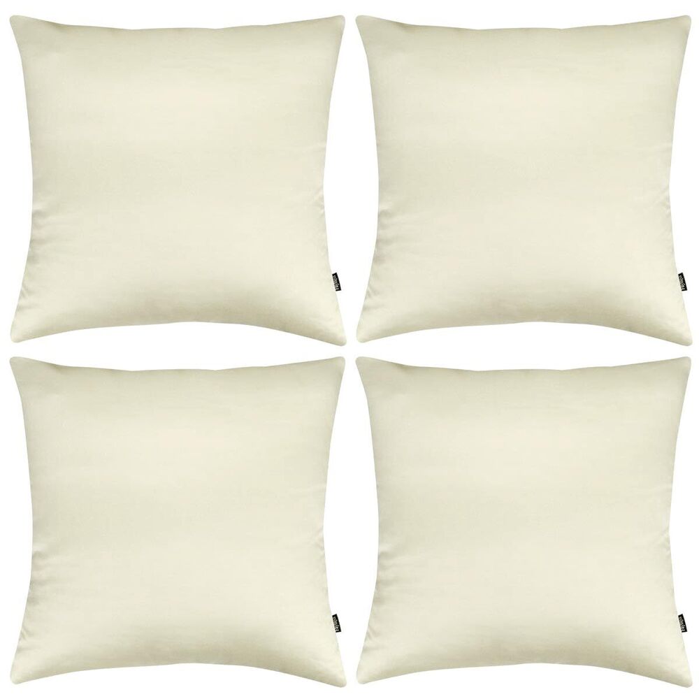 8986 4 Pack Silky Satin Throw Pillow Cases Heavy Silk Satin Decorative